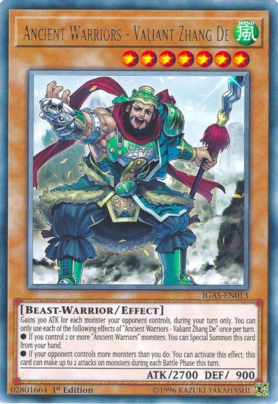 Details about   ETCO-EN021 Ancient Warriors Fearsome Zhang Yuan 1st Edition Common Card YuGiOh 
